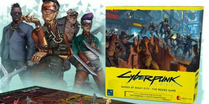 Das Brettspiel Cyberpunk 2077: Gangs of Night City. Cyberpunk 2077