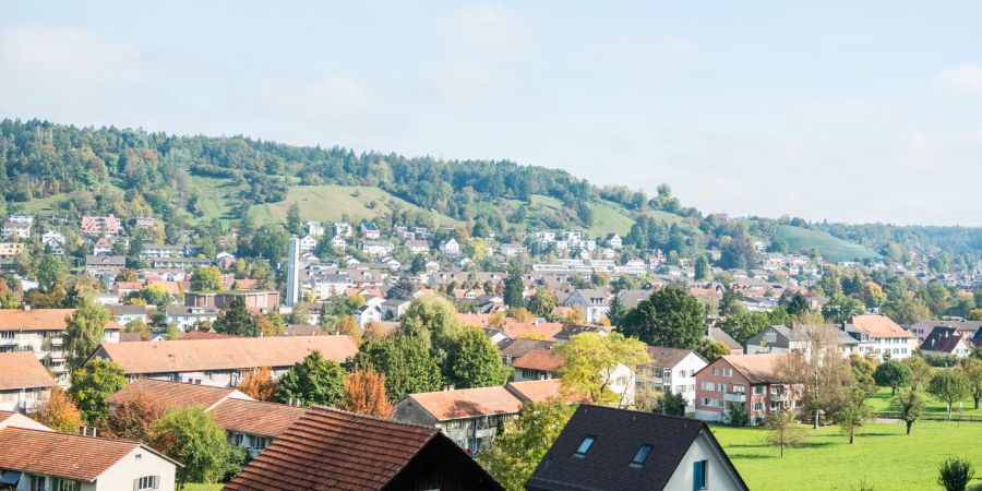 Blick auf Neuwiesen im Stadtkreis 1 in Winterthur.
