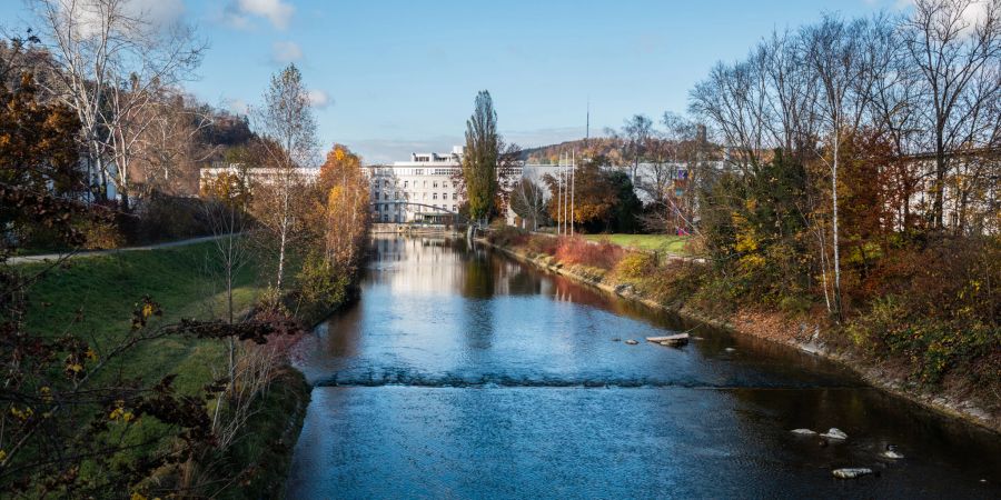 Der Fluss Töss in Winterthur.