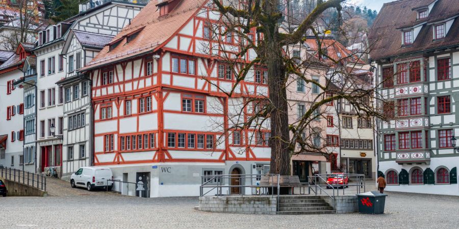 Der Gallusplatz im Zentrum der Stadt St. Gallen.