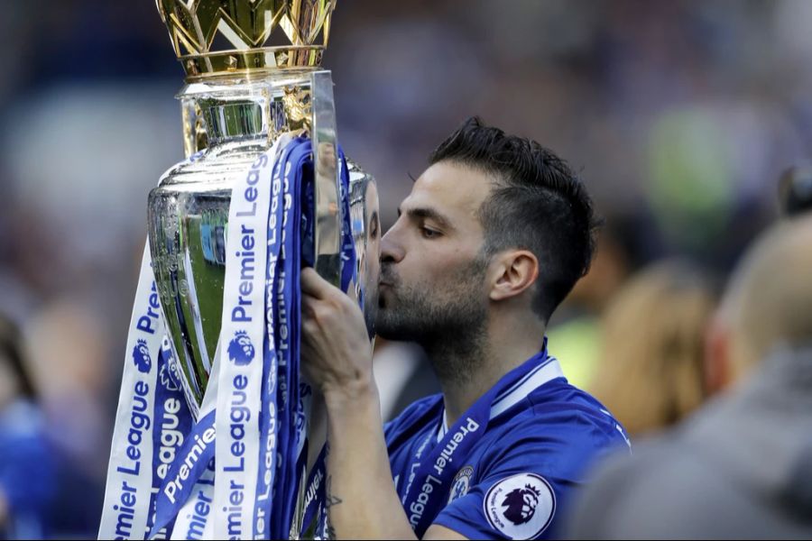 Cesc Fabregas feiert mit Chelsea den Meistertitel.