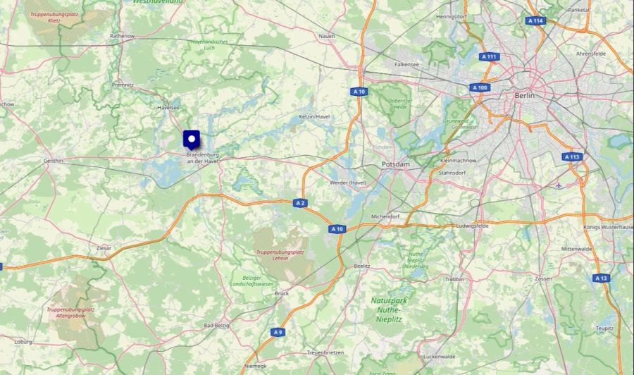 Silokanal Brandenburg Leiche Karte