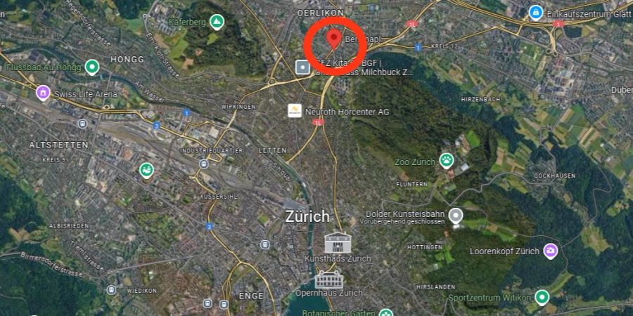 Der Berninaplatz liegt in Zürich Nord, im Kreis 11.