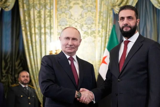 Putin Syriens Übergangspräsident al-Scharaa