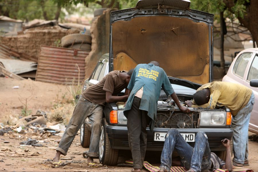 Auto, Reparatur, Afrika