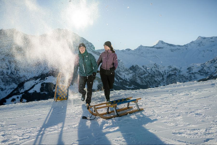 Schlitteln Tschentenalp Adelboden