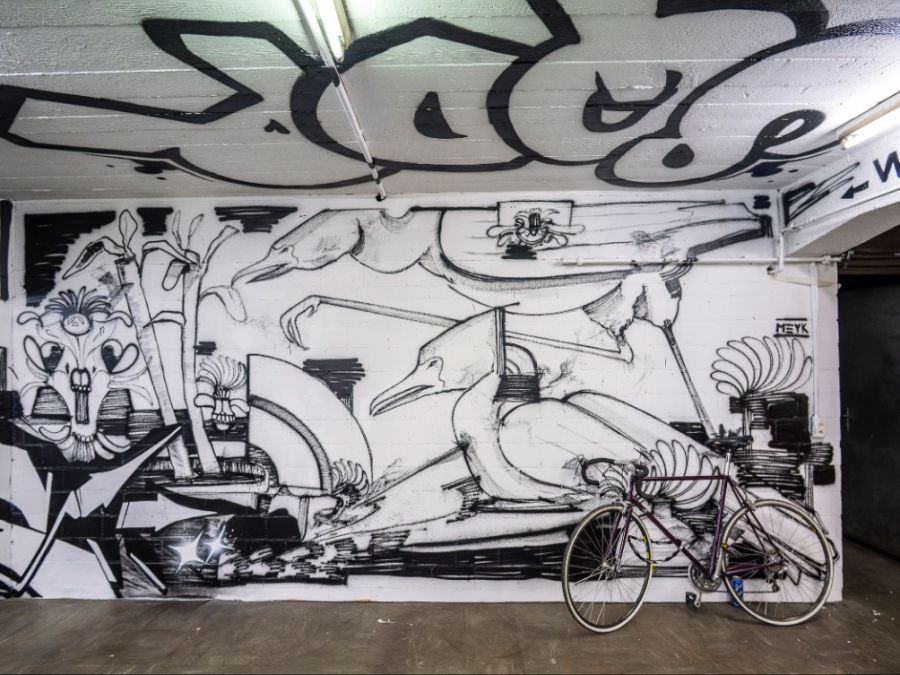 Bike Schwarz Weiss WALLUME