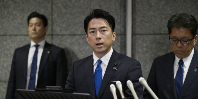 Japan Verteidigungsminister Shinjiro Koizumi
