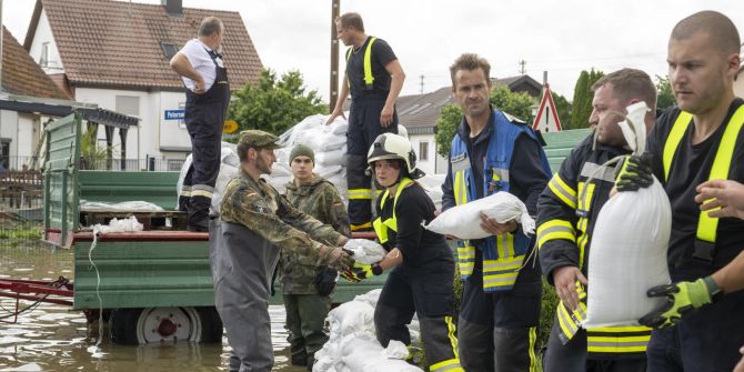 Hochwasser in Bayern - Gundelfingen