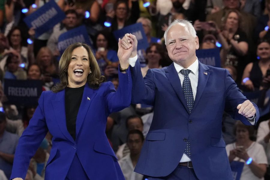 Kamala Harris will zusammen mit Tim Walz ins Weisse Haus einziehen.