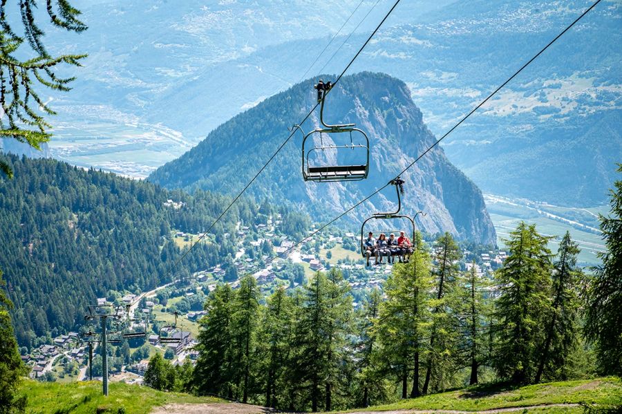 Berge Sesselbahn Panorama Sommer