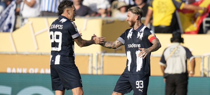 Sergio Ramos (r.) feiert sein Tor gegen Inter Mailand an der Club-WM 2025. Sergio Ramos