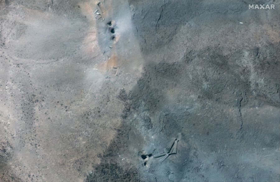 Die getroffene Anlage in Fordo im Iran.