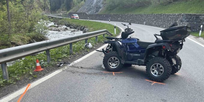 In St. Antönien hat sich ein Quadfahrer bei einem Selbstunfall verletzt. Selbstunfall