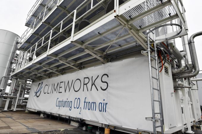 Climeworks filtert CO2 direkt aus der Umgebungsluft. (Archivbild) Climeworks Anlage