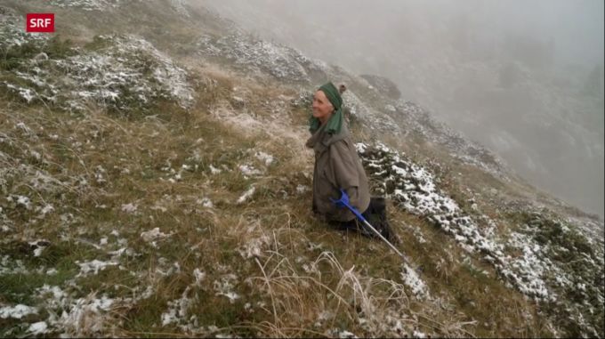 Trotz ihres verletzten Fusses nimmt Sieglinde eine Wanderung auf sich. SRF