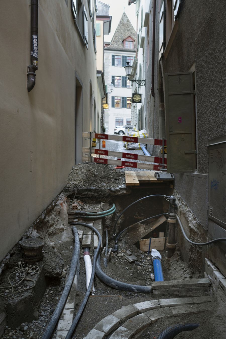Die aufgerissenen Böden erschweren das Durchkommen - ein Stadtfest macht in dem Fall wenig Sinn. (Archivbild)