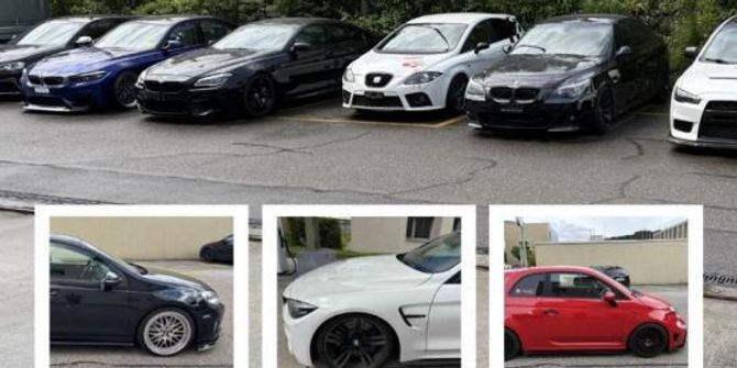 sichergestellte Fahrzeuge