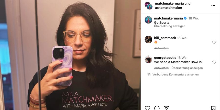 Matchmaker Maria auf Instagram