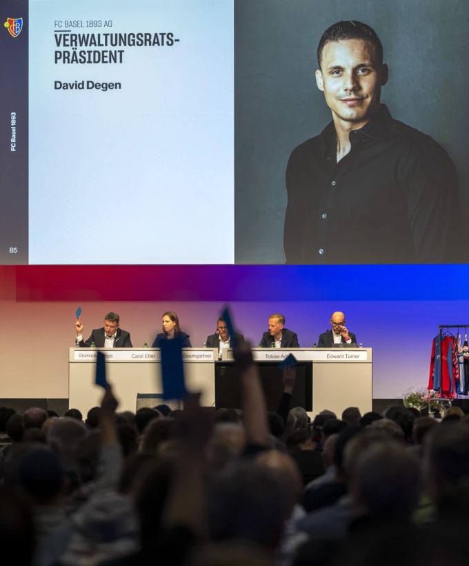 David Degen wird wieder als Verwaltungsratspräsident der FC Basel 1893 AG gewählt. FC BAsel
