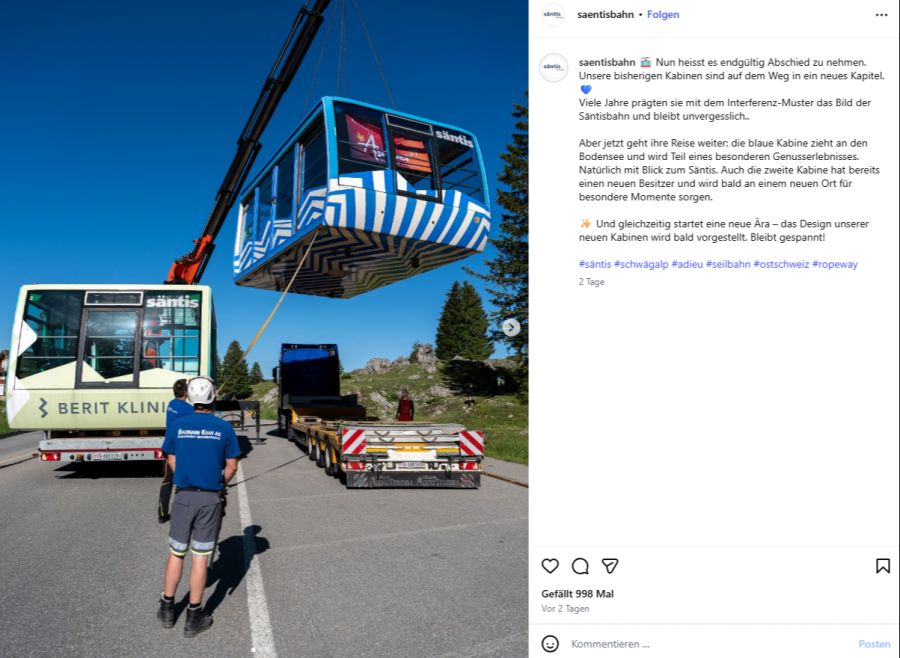 Säntis Kabine Transport