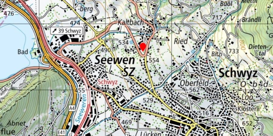 Das neue Verwaltungszentrum wird in Kaltbach oberhalb von Seewen in der Gemeinde Schwyz gebaut.