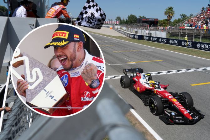 Lewis Hamilton Ferrari Barcelona