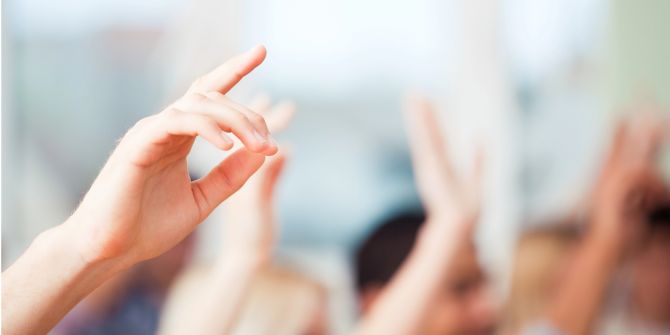 Abstimmung Hand Symbol