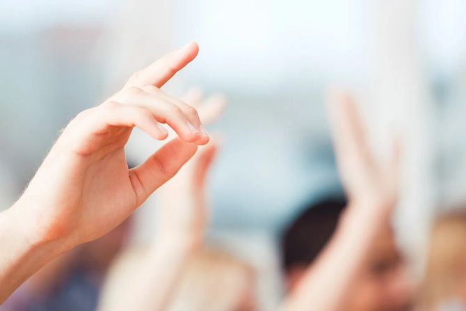Abstimmung Hand Symbol