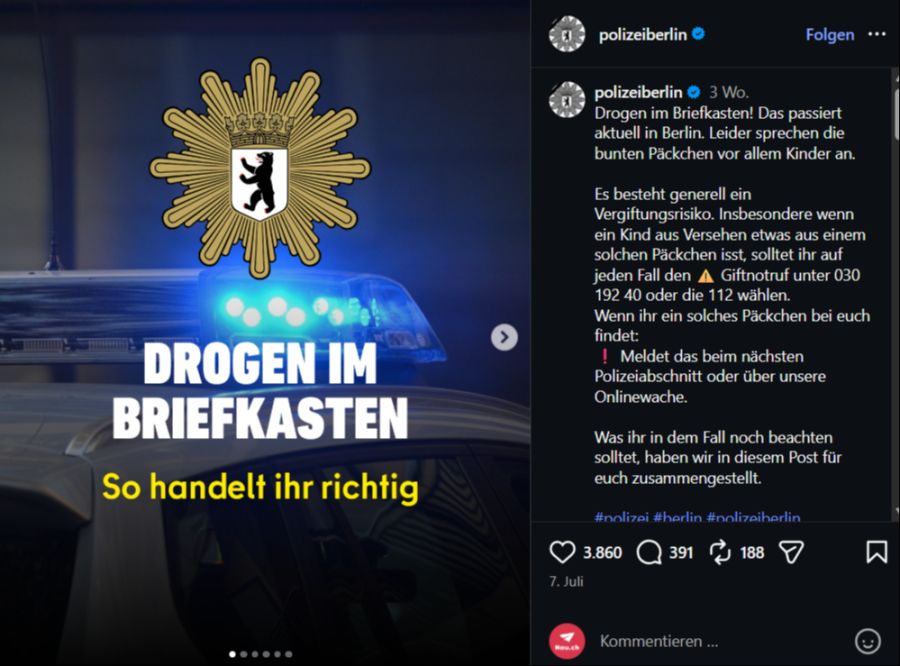 Die Polizei kennt die Masche und warnt Berliner über Social Media.
