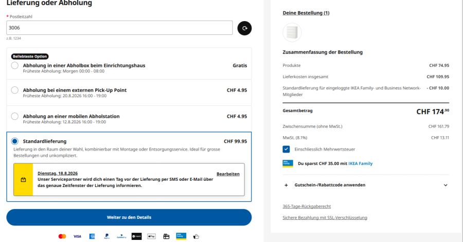 Ikea Lieferung