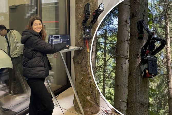 Julia Zingerle hat in einer Projektgruppe einen Roboter gebaut.