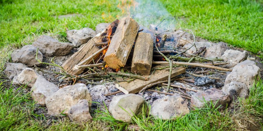 Feuerstelle Feuer Wald