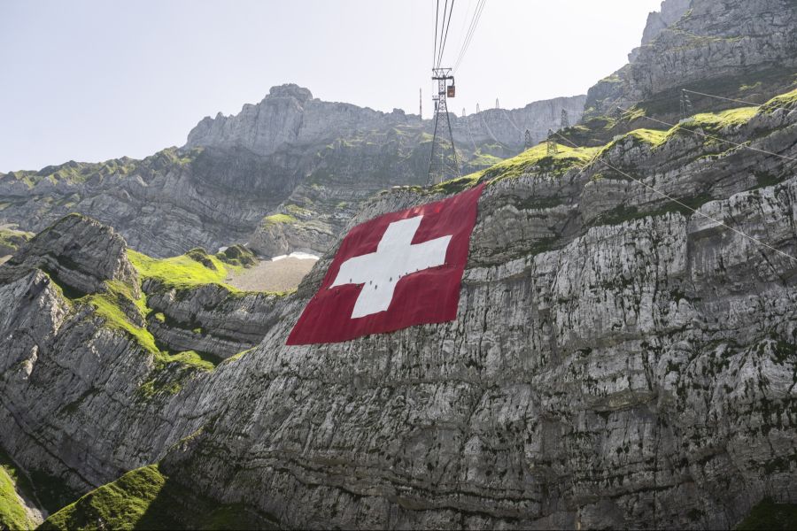 Säntis Schweizer Fahne