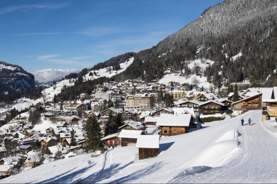 Blick auf Wengen.