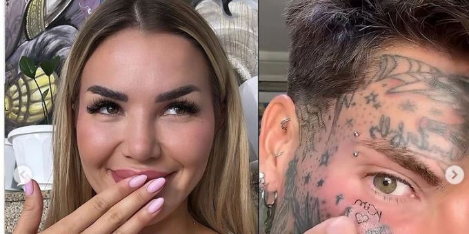Kim Virginia - Freund Nikola Glumac lässt sich ihren Namen tätowieren