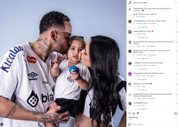 Neymar mit seiner Partnerin Bruna Biancardi und Tochter Mavie. Neymar Bruna Biancardi Mavie
