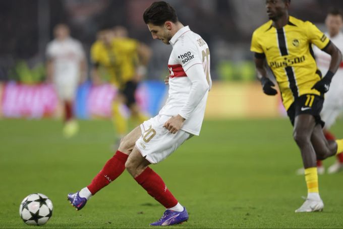 Leonidas Stergio wurde beim VfB Stuttgart von einer Verletzung ausgebremst. Leonidas Stergiou VfB Stuttgart