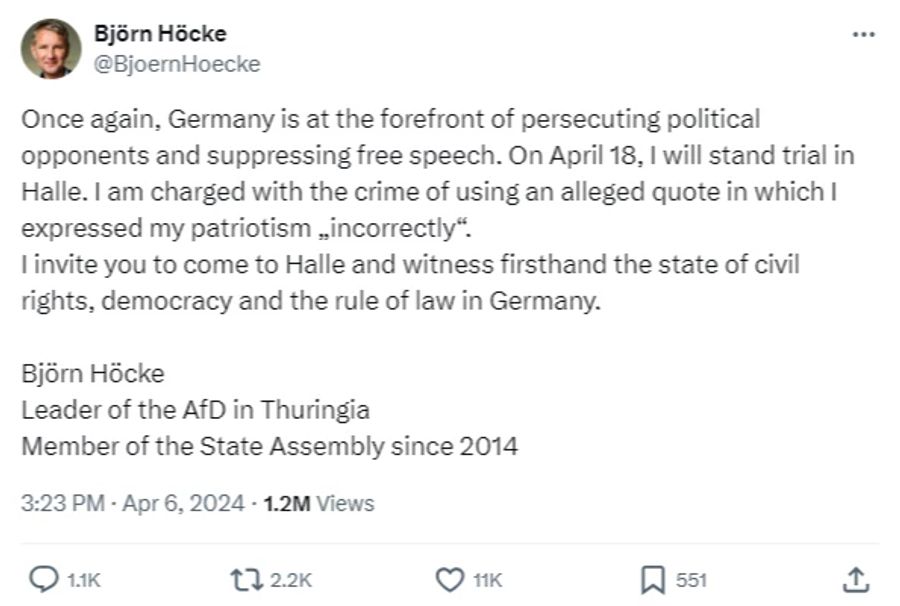 Björn Höcke AfD Nazi-Parole