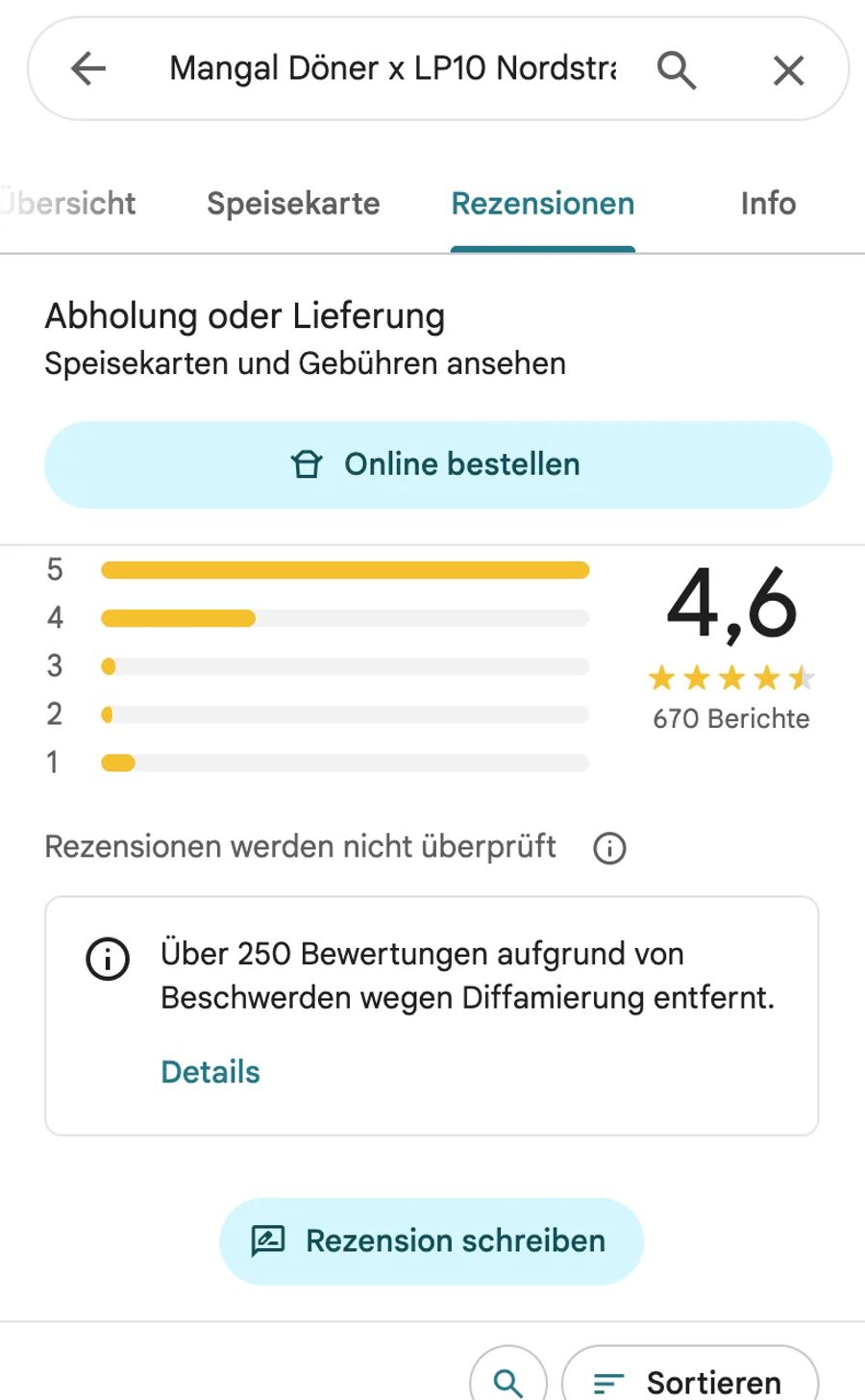 Mit einem neuen Feature macht Google Maps nun auf gelöschte Bewertungen aufmerksam.