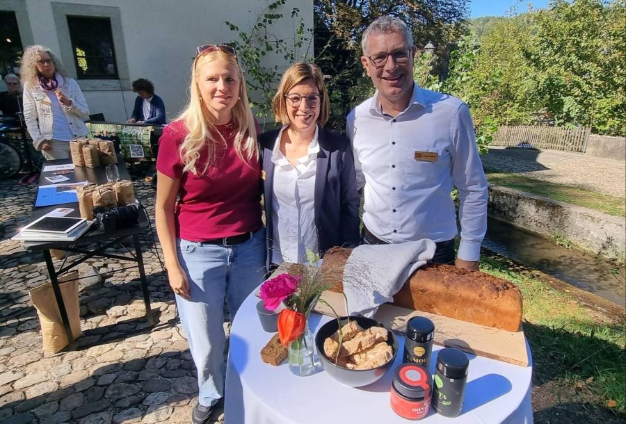 Freude herrschte auch bei Stefanie Stirnemann, Lisa Bernasconi und Pascal Faessli (v. l.).