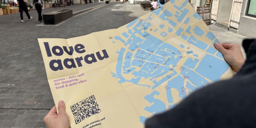Mit dem love aarau-Stadtplan erkundet man die Stadt mit Genuss und Freude