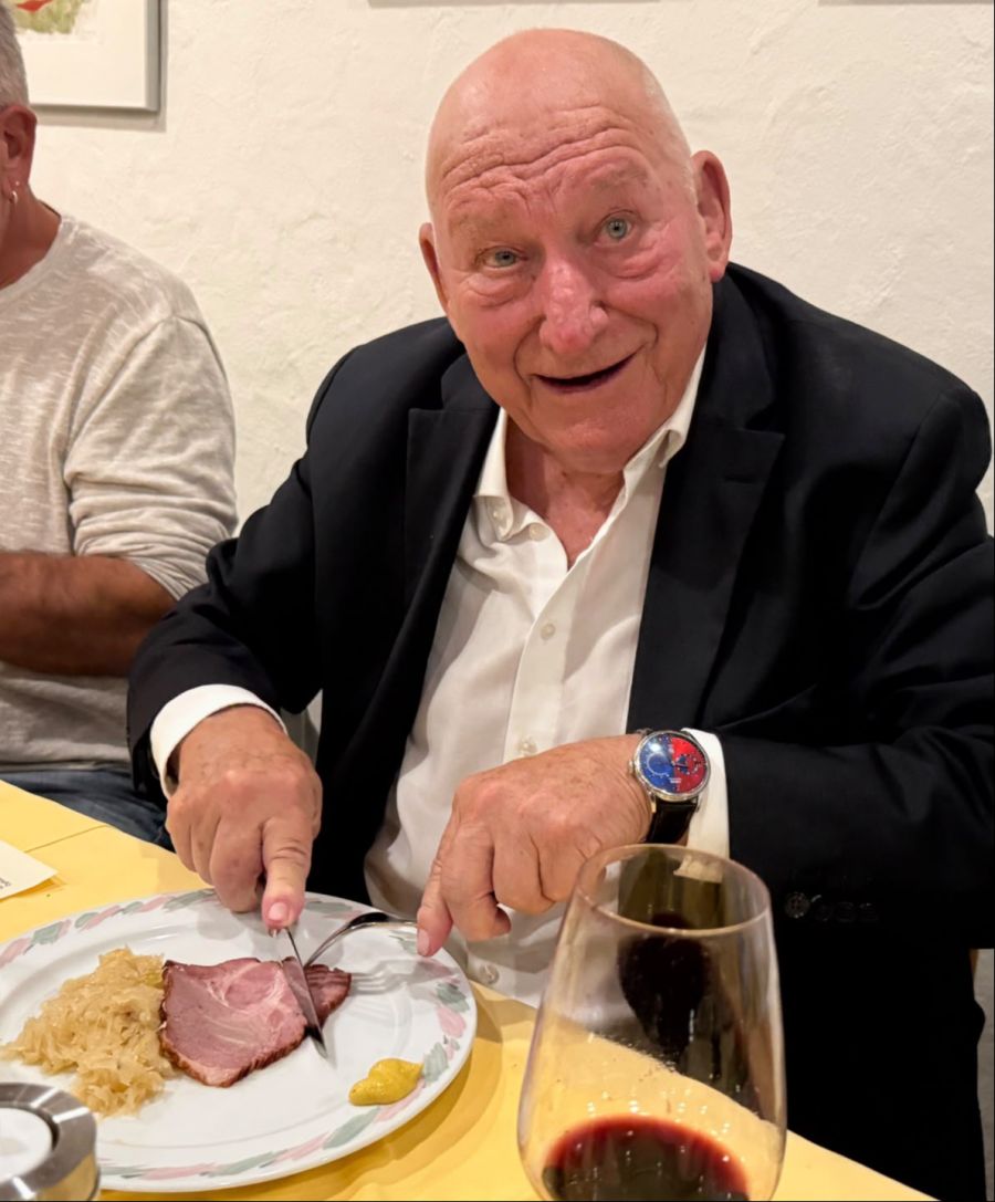 Karli Odermatt an der «Metzgete» von Werner Hofstetter.