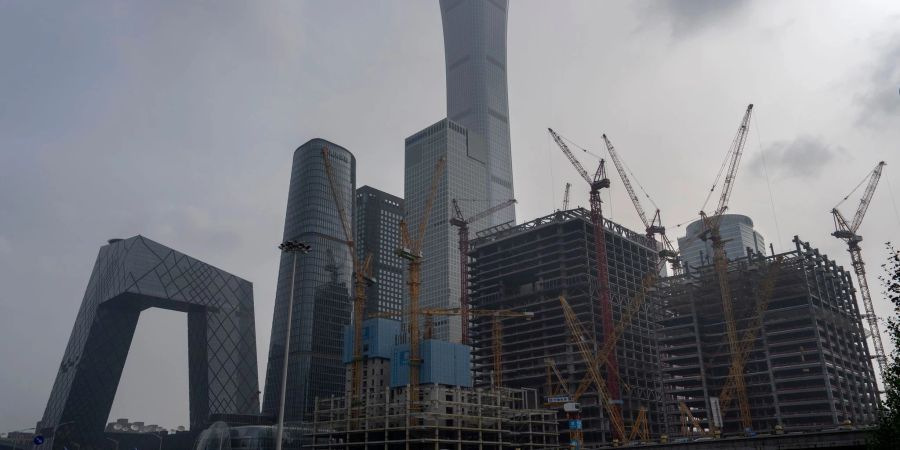 Baustellen im zentralen Geschäftsviertel von Peking: China hat für sien Wirt