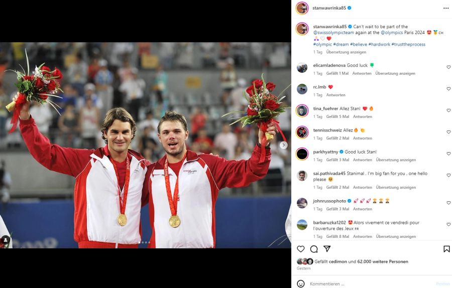 2008 holten Stan Wawrinka und Roger Federer im Doppel Olympia-Gold.