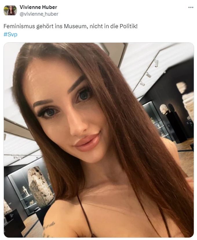 Vivienne Huber: «Feminismus ist absolut überflüssig.» Vivienne Huber