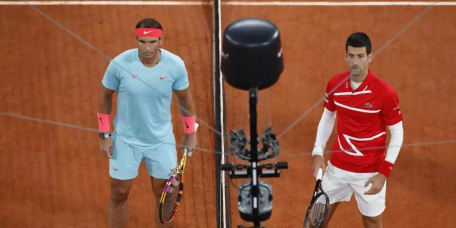 Werden beim ATP Cup erneut dabei sein: Novak Djokovic (r) und Rafael Nadal. Foto: Alessandra Tarantino/AP/dpa