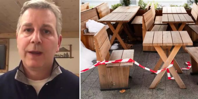 SVP-Chef Marco Chiesa lästert in einem neuen Video über die «Diskriminierung» von Terrassen-Restaurants. Marco Chiesa Coronavirus SVP