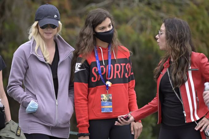 Tiger Woods' Ex-Frau und Elin Nordegren hatten wohl einiges zu besprechen beim Turnier. Tiger Woods
