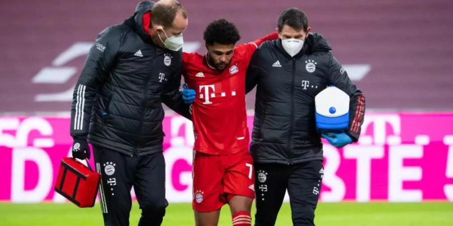 Serge Gnabry wurde gegen Mainz verletzt ausgewechselt. Foto: Sven Hoppe/dpa